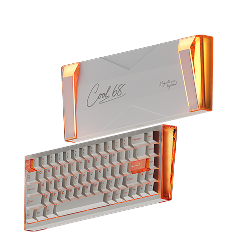 達爾優(yōu)Cool68 磁軸電競游戲機械鍵盤(pán) 客制化有線(xiàn)側翼燈光透明鍵盤(pán)三角洲 無(wú)畏契約FPS網(wǎng)頁(yè)雙驅動(dòng)炫酷燈箱 【一舉橙名】影刃軸