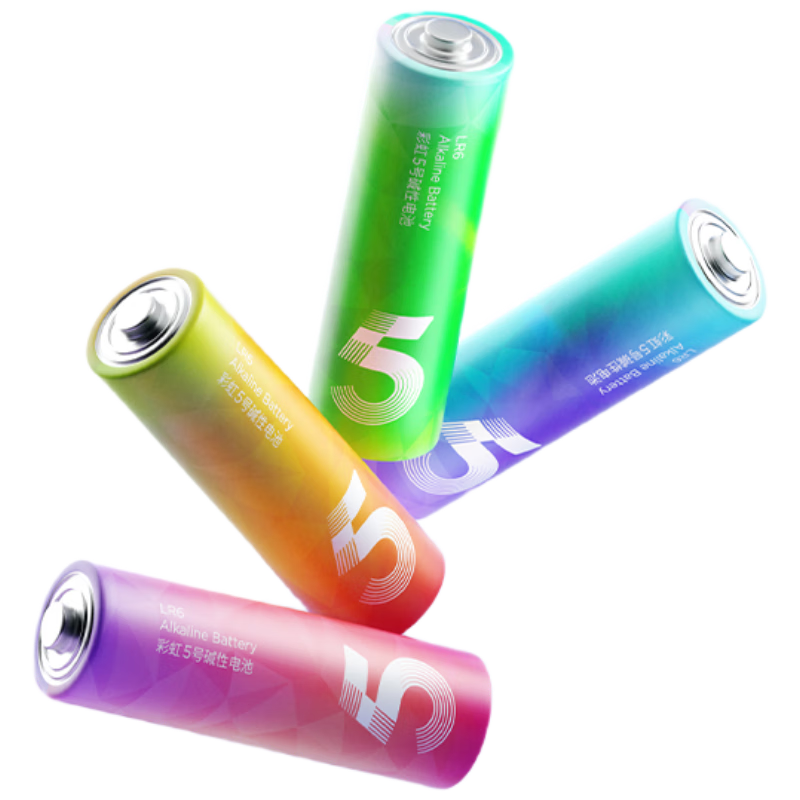 京东京造5号7号电池40节彩虹混合装 五号七号碱性超性能环保无铅汞 适用血压计/指纹锁/遥控器/儿童玩具