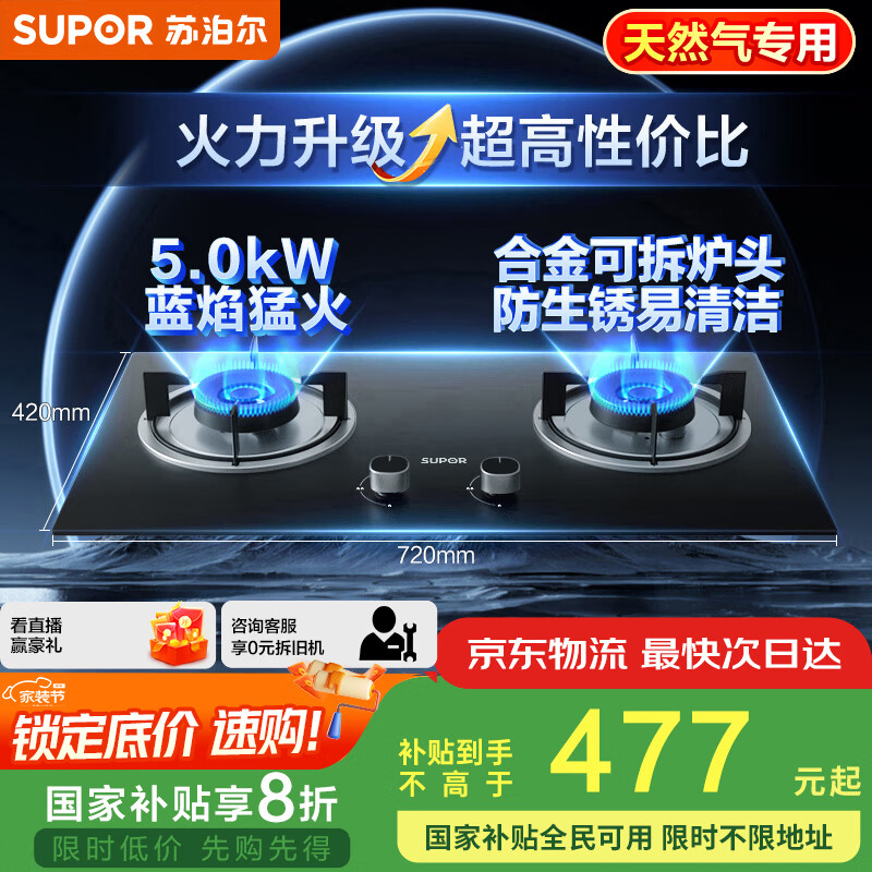 �ղ�����SUPOR��ȼ����ú�����˫��[�ҵ���Ҳ�������20%]5.0KW�����һ����Ч̨ʽǶ��ʽ�ھ�������Ȼ��DB19S