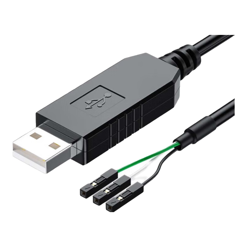 帝特（DTECH）usb轉ttl串口線(xiàn) 串口模塊4pin轉usb下載線(xiàn)升級板刷機板線(xiàn)3.3/5V輸出 【3PIN】FTDI進(jìn)口芯片-3.3V供電  1米