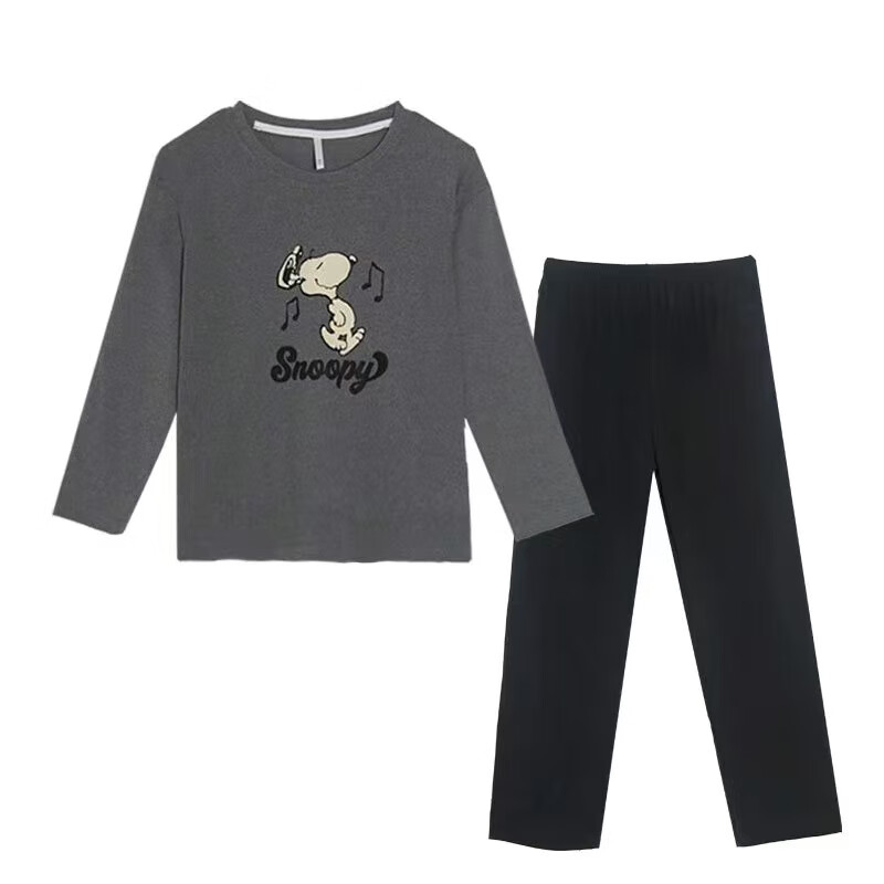 达芙妮【N】德绒睡衣女保暖细绒加厚宽松大码家居服套装孕妇可外穿 德绒睡衣【套装】眼 XXL建议135-150斤