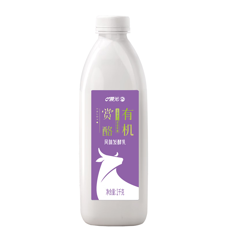 赏酪有机风味发酵乳1kg*1瓶大桶装低温酸奶 乳酸菌