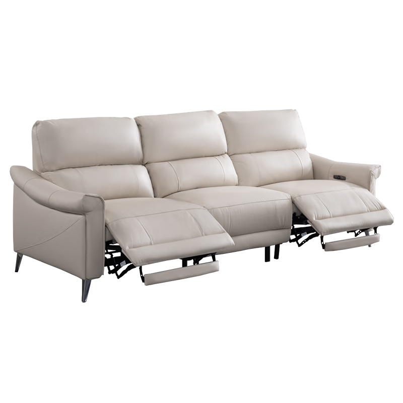 芝華仕（CHEERS）頭等艙真皮電動(dòng)沙發(fā)客廳現(xiàn)代簡約芝華士50611B小橘沙發(fā)|白2.62m