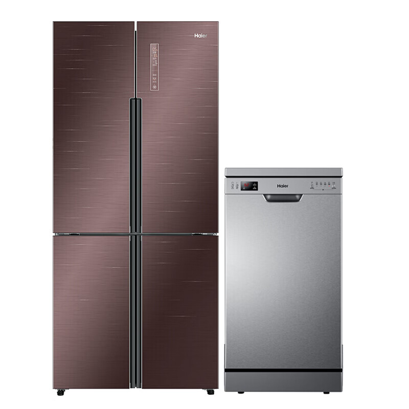 海尔9套洗碗机家用嵌入式独立式两用型 EW9818J+海尔479升双变频风冷无霜十字对开门冰箱BCD-479WDEY