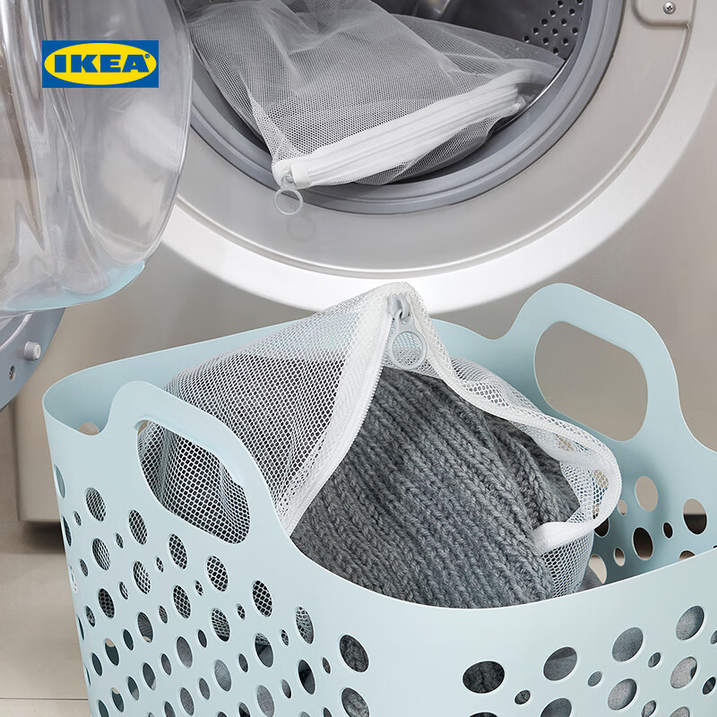 宜家（IKEA）顺手买一件SLIBB 斯利波洗衣袋两件套 白色/灰色 洗衣袋，两件套白色/灰色