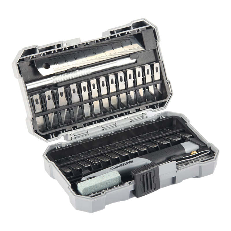 麥思德（MASTERPROOF）手工刻刀筆雕刻刀具套裝美工刀雙手柄雕刻工具刻紙刀剪紙版畫刻刀 雕刻刀套裝【一套入門到進(jìn)階】