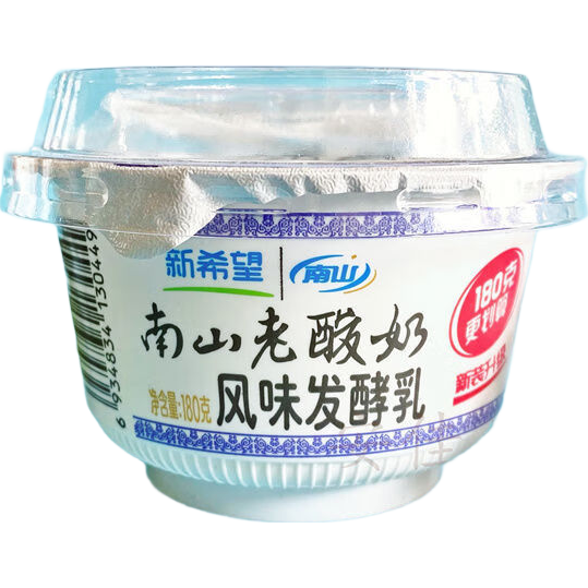 新希望南山老酸奶风味发酵乳180g凝固型学生老人家 180g*12杯