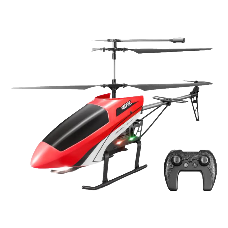 魯咔貝卡(LUCBEK)非大疆超大合金直升機遙控飛機男孩玩具無(wú)人機航模兒童生日禮物 【合金3.5通】56厘米紅色雙電