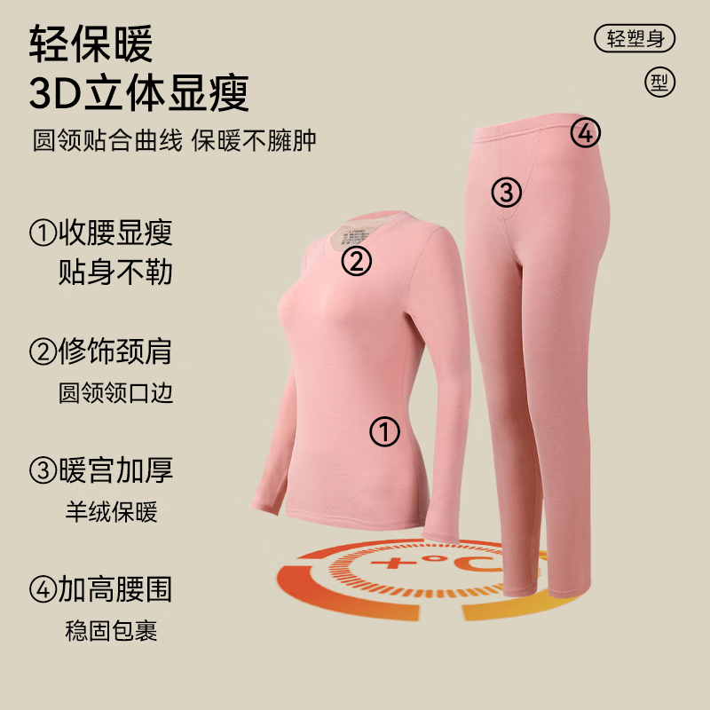 古今（GUJIN）貂绒保暖内衣套装男士羊绒桑蚕丝亲肤发热无痕打底秋衣秋裤保暖衣 藏青色 男款 3XL 建议185cm