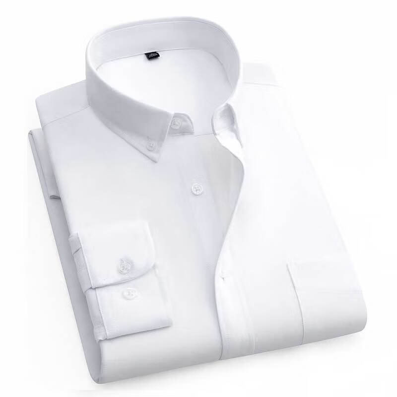 凡客诚品（VANCL）凡客长袖衬衫男水洗牛津纺商务休闲经典舒适衬衫 白色 41 XL 建议拍大一码