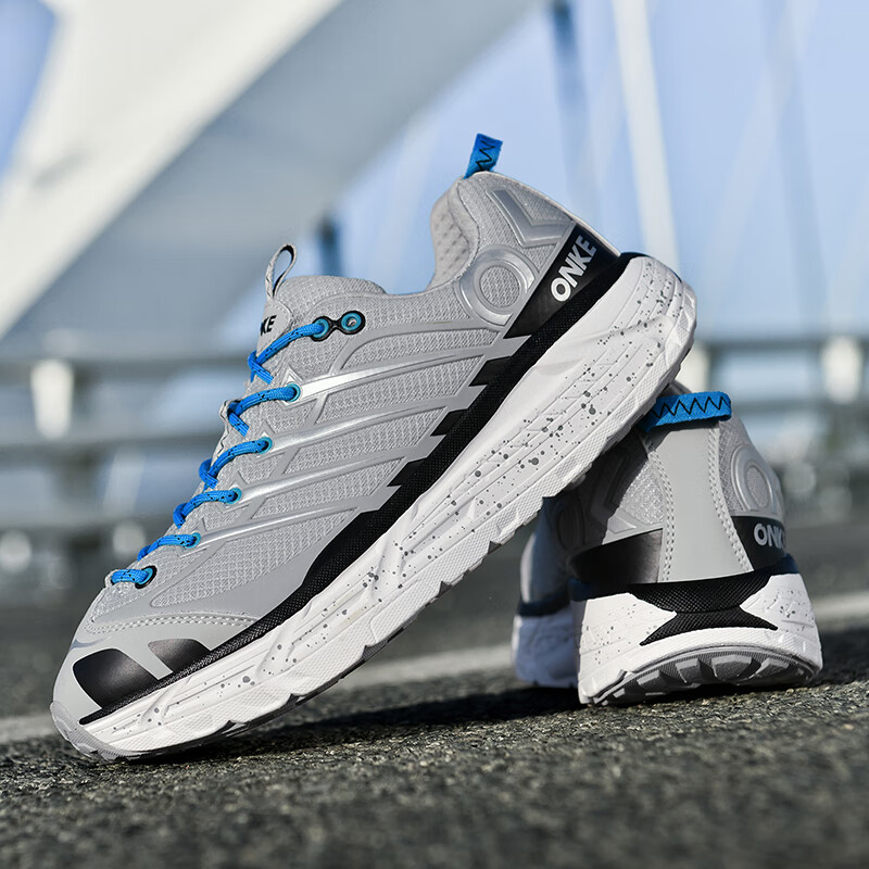 ONKE德国欧克男女款户外运动休闲鞋男鞋复古轻盈缓震情侣跑步鞋女鞋子 天际蓝 39