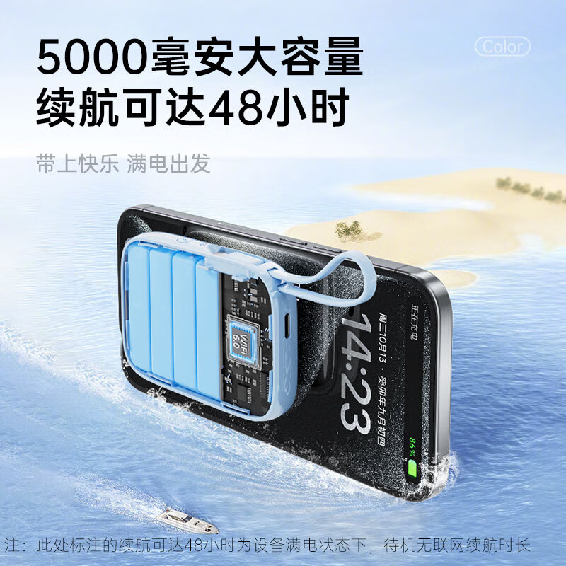 小叮讯【3C认证可上飞机】移动随身wifi5g无限流量2025款无线网随身wifi充电宝二合一免插卡网络车载户外 【顶配款】5000毫安大电池|网速可达300M-蓝 0月租 无预存 随用随充