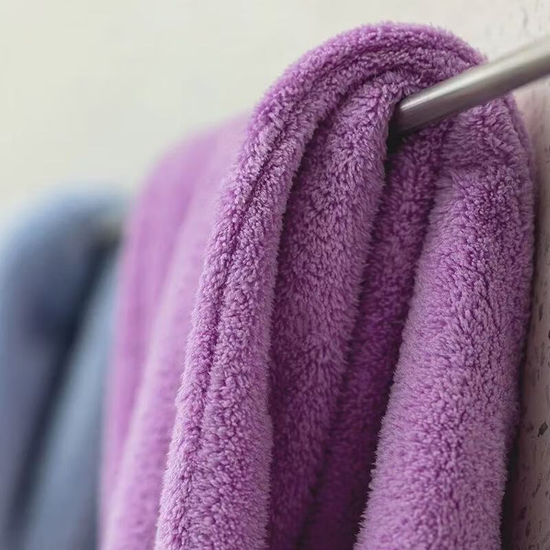 三利SANLI干发帽 吸水速干擦头发毛巾包头巾浴帽女长发干发神器 湖蓝+紫色