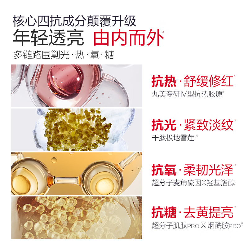 丸美四抗4.0紧致抗皱淡纹补水保湿提亮护肤品水乳套装礼盒生日礼物女 【全新升级】四抗4.0水+乳+霜