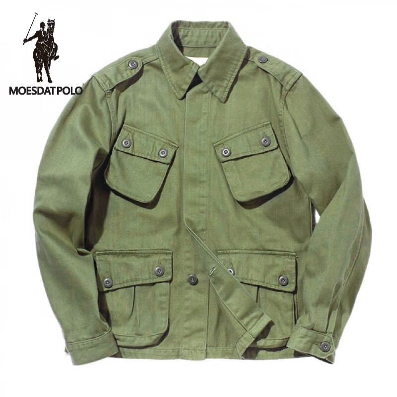 世界大战美国覆古m丛林夹克男子春秋ami卡其多口袋伞兵西装 军绿色 s