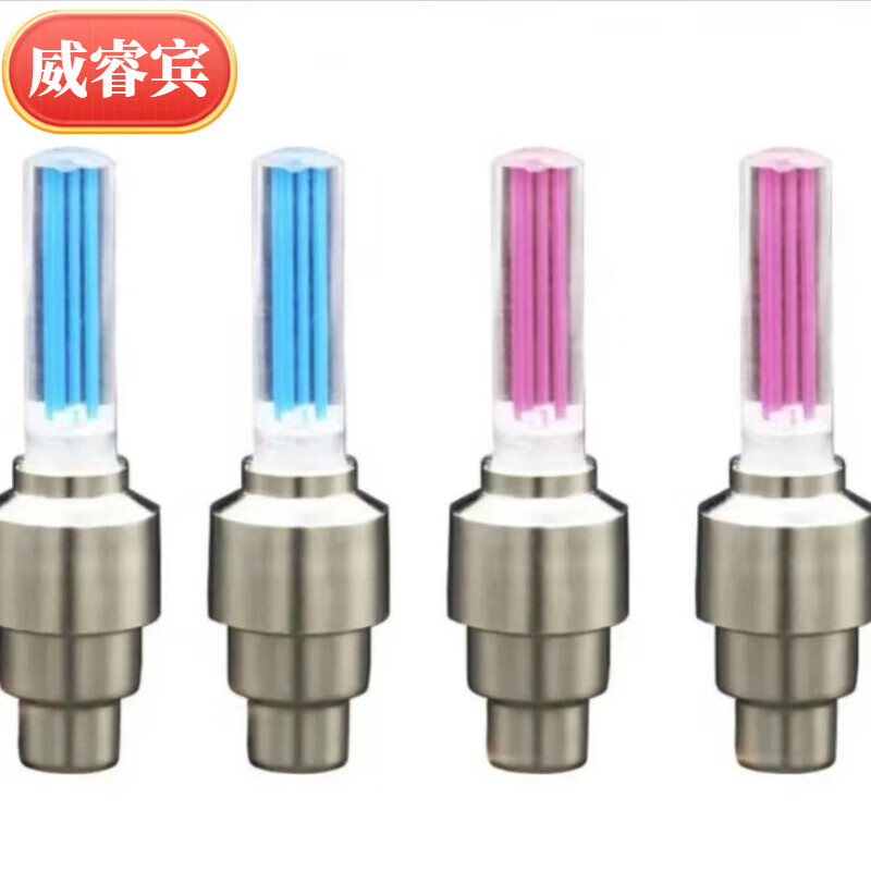 威睿宾自行车气门灯震动感应风火轮七彩气嘴灯山地车装备车轮闪光灯夜