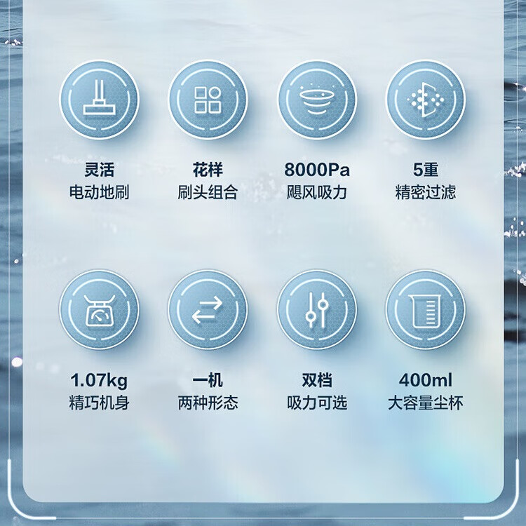 海尔（Haier）家用吸尘器卧室客厅无线手持吸尘器大吸力电池续航多功能大功率除尘 HZ-W4A