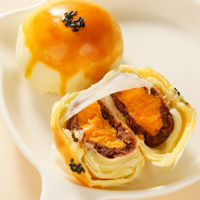 軒媽家蛋黃酥芝士酥低糖組合裝660g雪媚娘奶酪零食小吃休閑 食品 芝士酥+蛋黃酥低糖款組合裝共660g