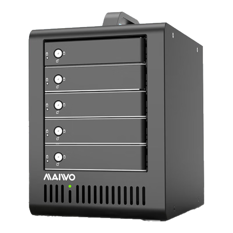 麥沃盒全鋁五盤(pán)位陣列柜柜raid陣列底座K5FU3SR高性能 K5FU3SR-五盤(pán)位磁盤(pán)陣列柜