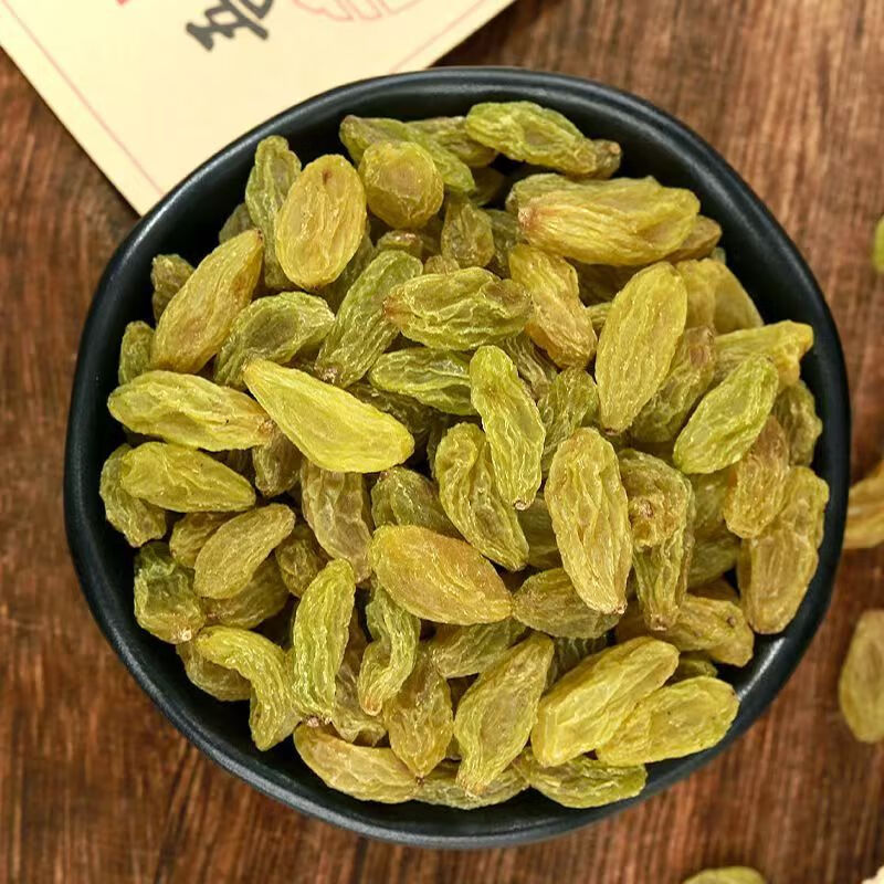 枣红栆杞新疆特产绿香妃葡萄干500g 新疆吐鲁番大颗粒 蜜饯果干 休闲零食 吐鲁番绿宝石葡萄干3斤