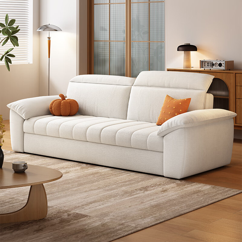 哈森诗丹多功能折叠沙发床一体两用2025新款小户型客厅书房可调节头枕沙发 外径:1.48m(无储物)可调节头枕 高弹海绵款(加厚雪尼尔)