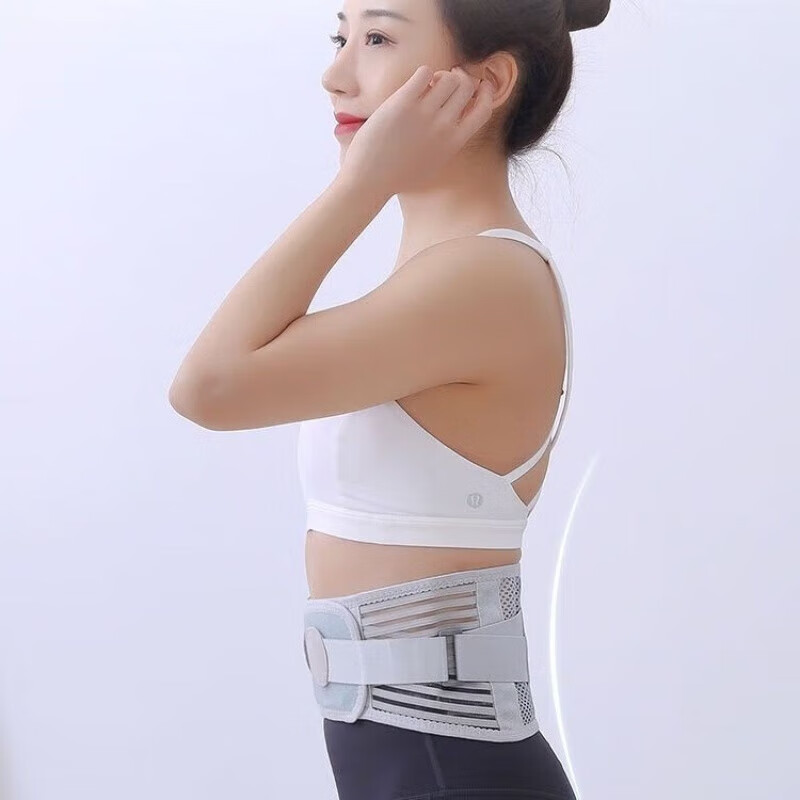 通用腹带术后用收腹带纯棉透气保护伤口简约舒适四季款灰色 M码 建议 110-130斤