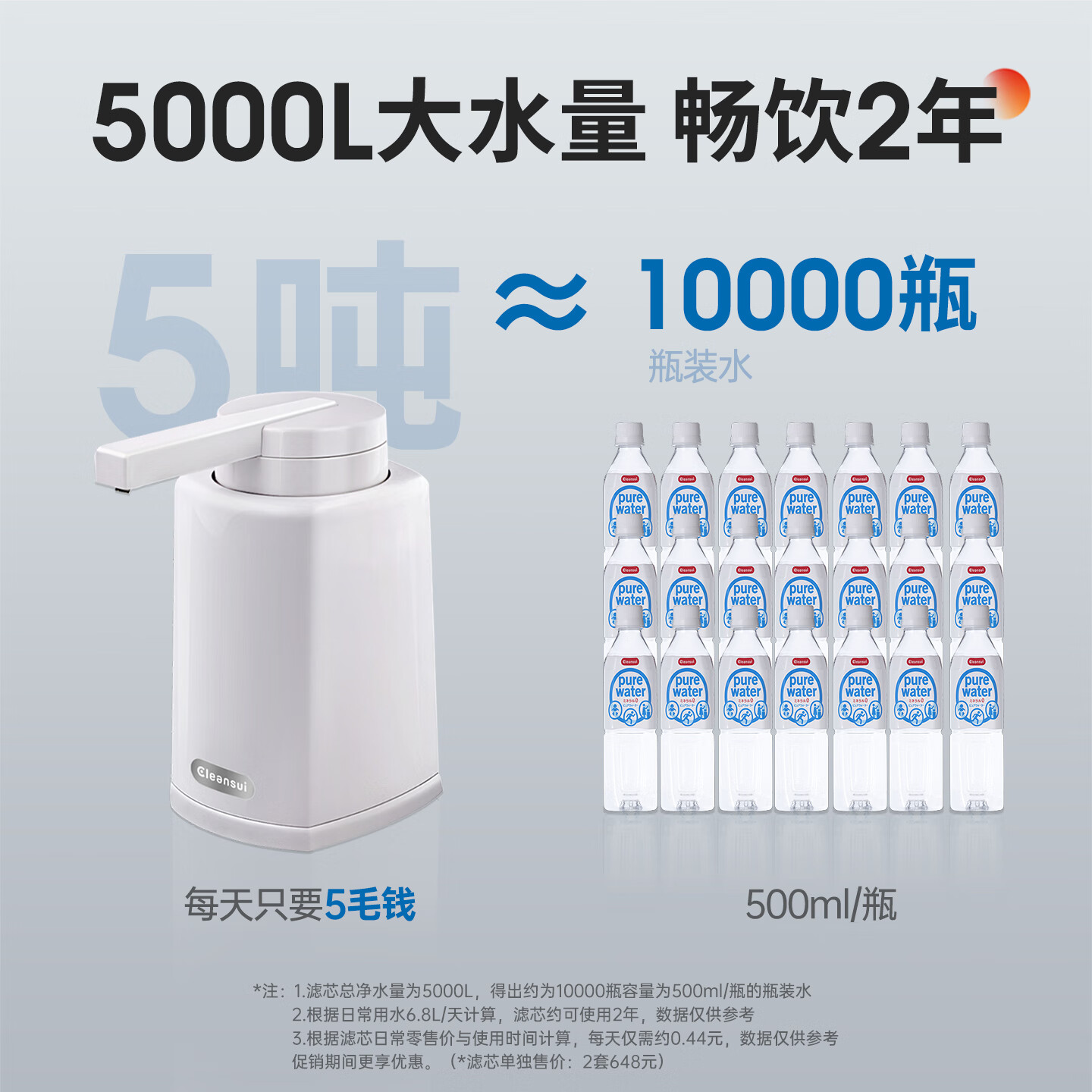 可菱水台上式净水器 家用直饮净水机过滤器厨房自来水净化器三档切换前置超滤水器 净饮水机Q303进口滤芯 三菱台式净水器【赠日本制滤芯】4年免换滤芯