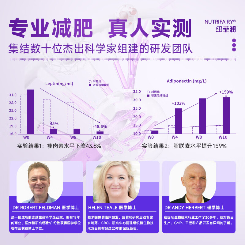 NutriFairy纽菲澜新西兰4D双舱饮减肥瘦肚子燃脂肪强效快速瘦身塑身大肚子 2盒【两周初见效】