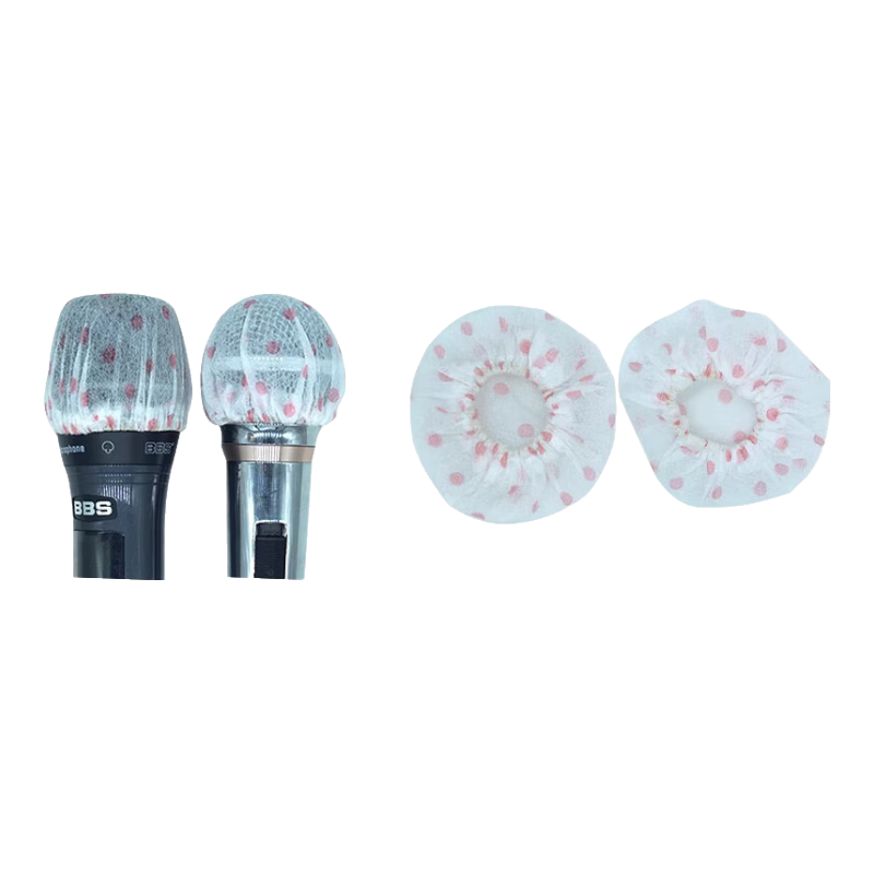 靚韻KTV一次性海綿話筒套麥克風(fēng)防塵罩無紡布ktv防風(fēng)防噴咪罩咪套話筒保護(hù)套 紅點(diǎn)無紡布200包