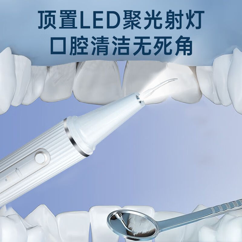 RASW德国牙结石去除器真超声波洁牙器洗牙仪可视化冲牙器礼物电动剔牙神器小家电清除牙垢工具烟渍清除 【可视白】五档+1500万像素+紫光杀菌 德国品牌 超清可视 精准清洁
