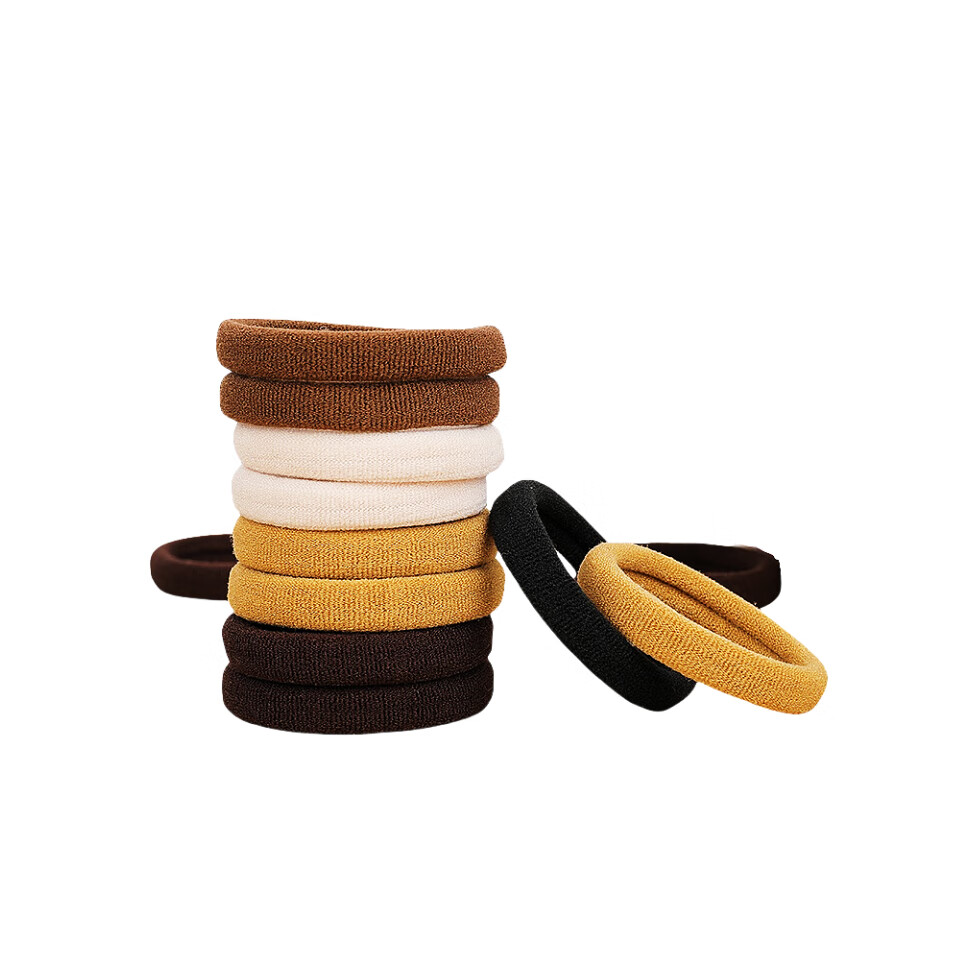 发圈发绳无接缝高弹力成人加粗皮筋女扎头无痕头绳2025新款高端 混色高弹力发圈200条