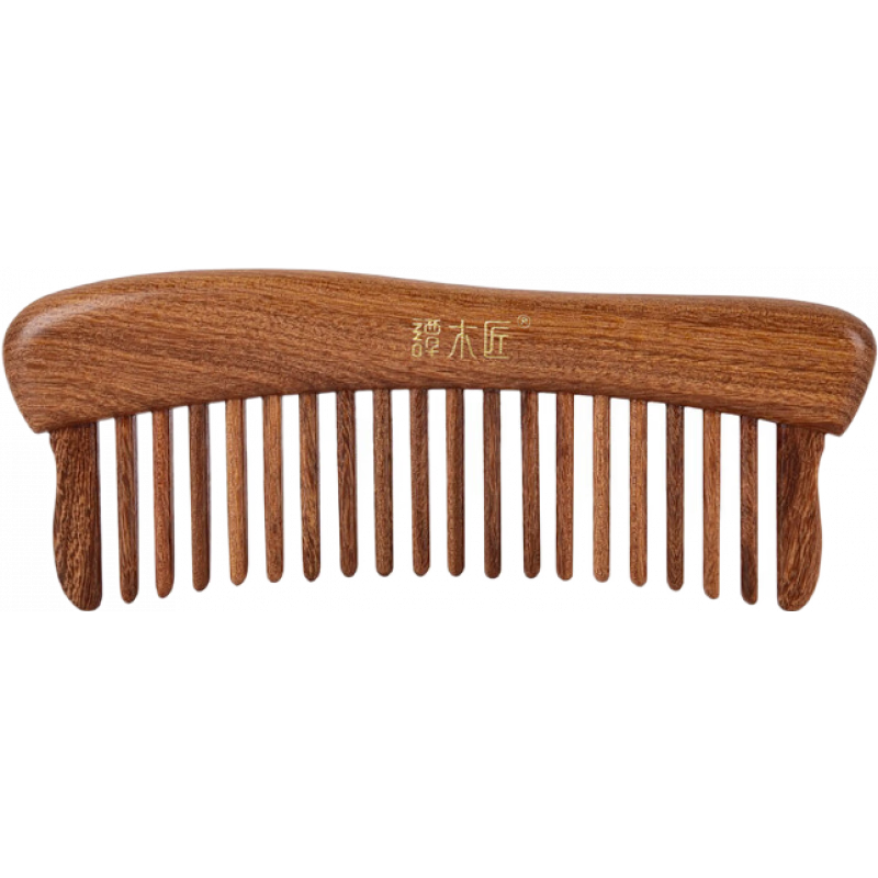 譚木匠鑲齒梳至真 按摩頭皮經(jīng)絡(luò)護發(fā)木梳男士女士專用梳 原木色