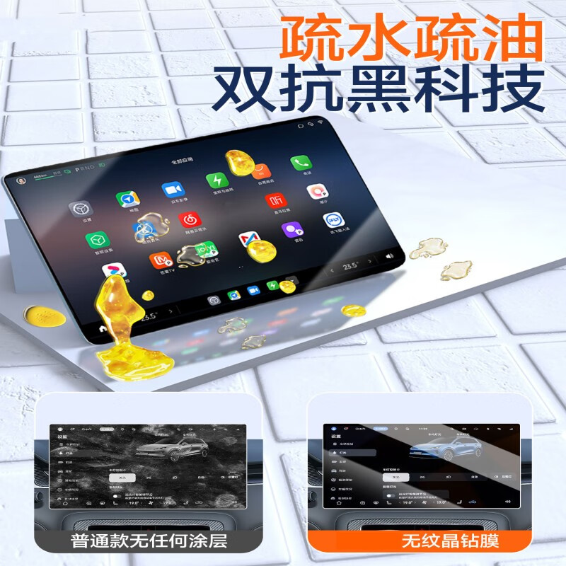 路透仕（LUTOUSHI）2025款方程豹钛7导航钢化膜中控液晶屏幕保护贴膜内装饰用品配件 方程豹钛7【导航+仪表】高清钢化膜