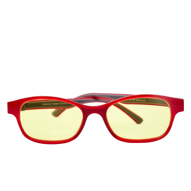 爱视达（EyeSavers） 儿童学生抗辐射防蓝光眼镜叶黄素仿生镜片不止防蓝光可定制度数 高端红 (5-12岁) S50R 0度无度数款