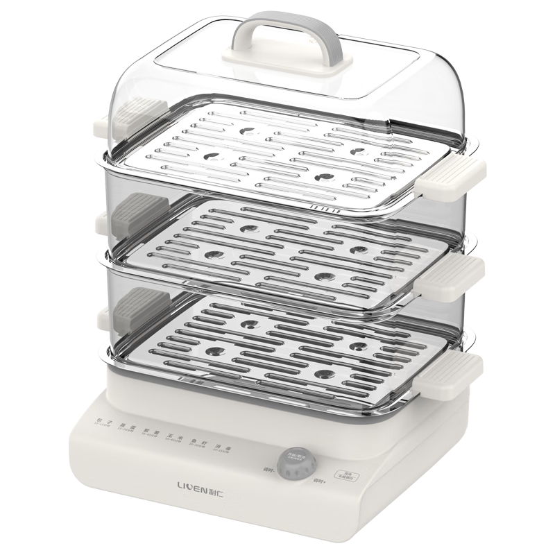 利仁(Liven)電蒸鍋0涂層不銹鋼蒸架三層18升大容量蒸汽鍋多用途鍋電鍋電蒸箱多功能一體電蒸籠電熱鍋DZG-D1818