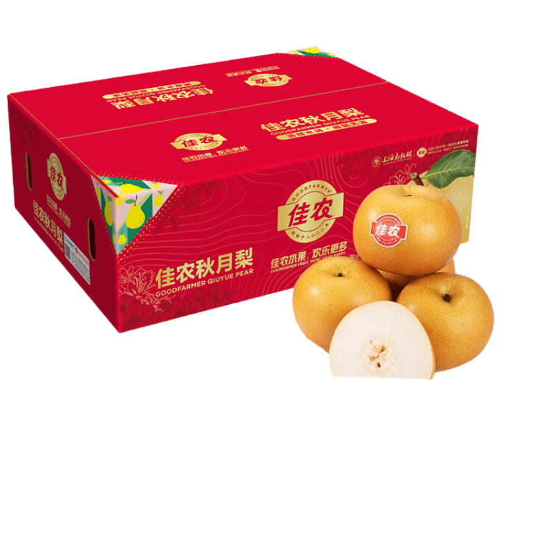 佳农 莱阳秋月梨 正宗大果 净重4.5斤 6-9粒装 生鲜水果礼盒