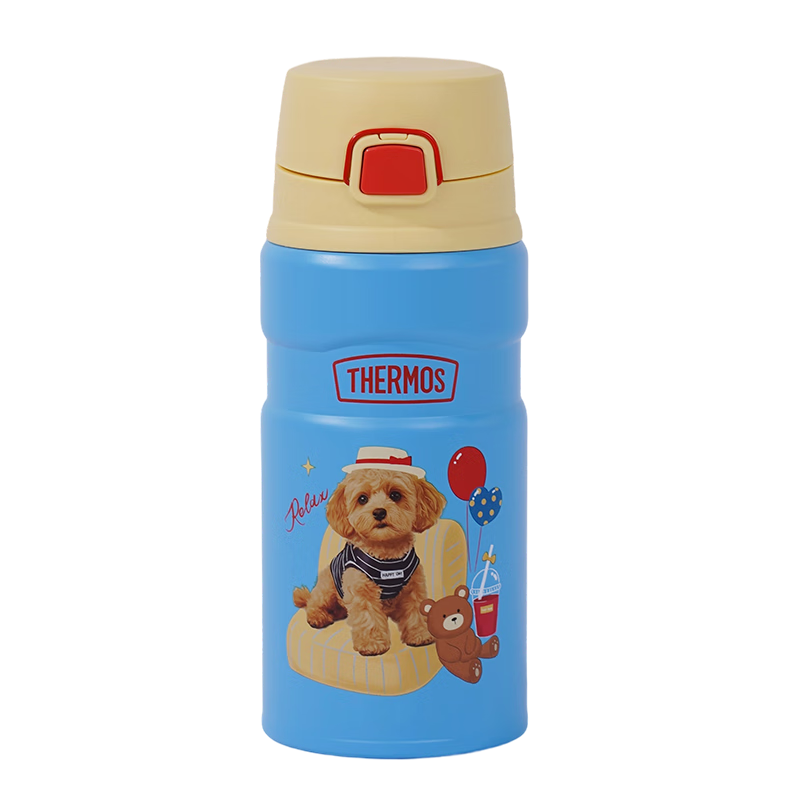 膳魔师保温杯大容量高颜值女士儿童水杯便携可爱杯子联名款TSK2 萌宠-糖果蓝赠杯包 500ml