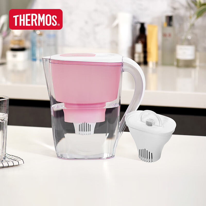 膳魔师净水壶 滤水壶 家用过滤器 净水器 3.8L大容量 智能换芯提醒 1壶1芯装 HAP-131 GR 绿色1壶1芯
