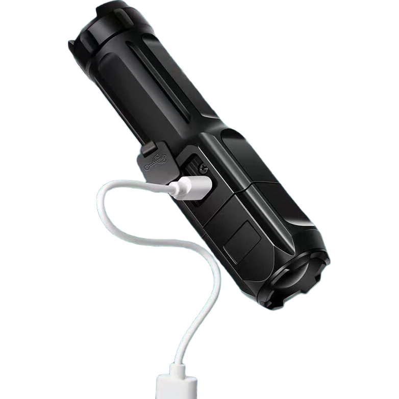 LED强光手电变焦远射超高续航户外多功能探照灯户外应急远射强光手电筒 【旗舰款】爆亮变焦 800毫安