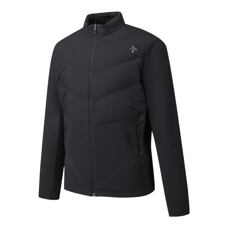 迪桑特（DESCENTE）男士羽絨服外套Silence 24冬季新款商務(wù)休閑立領(lǐng)羽絨夾克 黑色BLACK 100