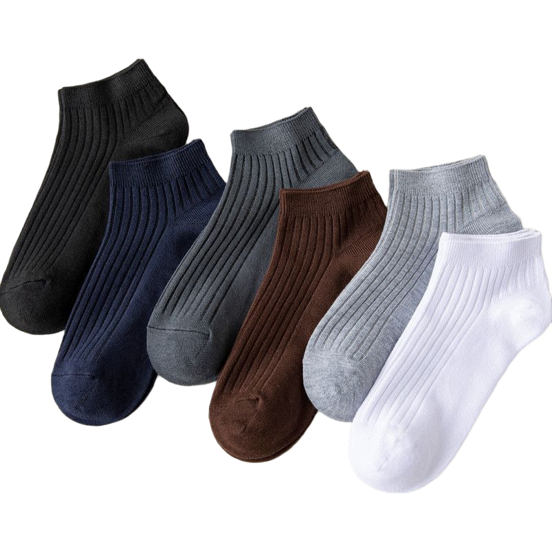 【已售100w单】袜子男士春秋中筒袜吸汗防臭运动男袜商务袜 ?短袜【随机颜色】 3双