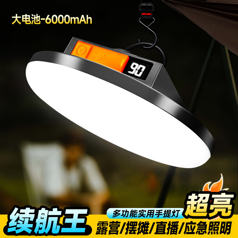 雷士照明露营帐篷灯超长续航超亮挂灯野营户外充电照明停电应急灯 6000mAh/续航8-16H/Type-C充电