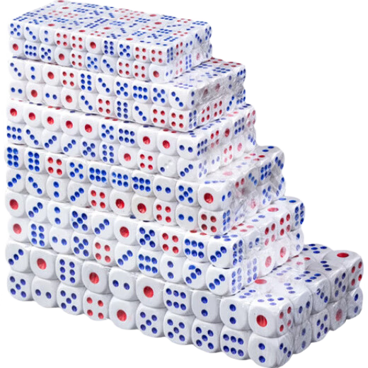 塑料色子ktv酒吧骰子点数筛子娱乐投子教具色子骰子 10个装 11.6mm