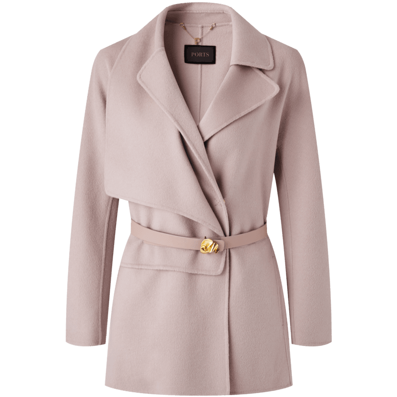 PORTS寶姿女裝秋冬新款收腰毛呢外套LM8C004ZWF001 肉桂色 M (6)