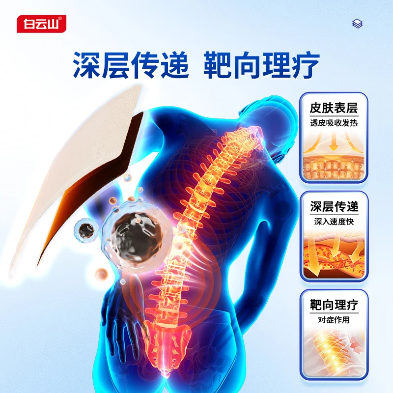 白云山腰椎贴 腰椎间盘突出压迫神经腿麻腰肌劳损屁股疼远红外治疗贴膏 6贴*2盒 【见效装】轻度疼痛适用 行业销冠&多地物流次日达
