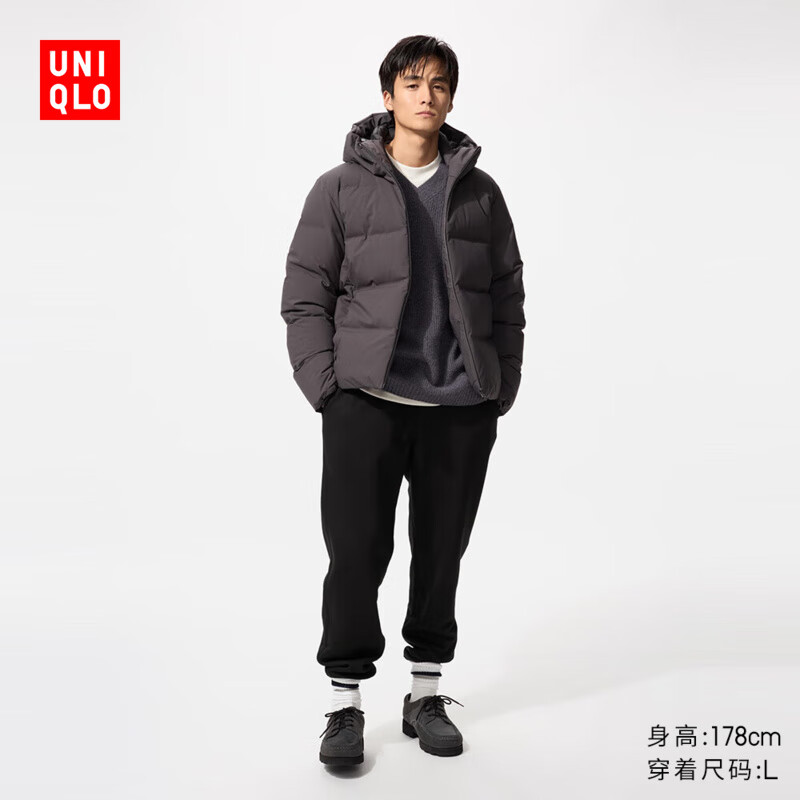 优衣库男装HEATTECH仿羊羔绒运动长裤休闲常规款25秋冬新款479787 09 黑色 XL /180/96B