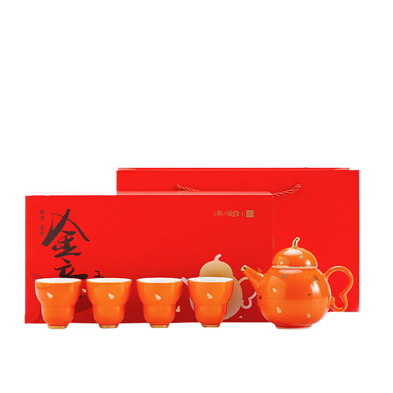 上新了文创  故宫国潮茶具套装 一壶四杯功夫茶杯福禄礼品生日礼物 金章玉露