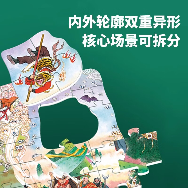海润阳光拼图3-6岁 西游记故事大块进阶拼图儿童益智玩具男孩女孩宝宝幼儿3到8岁思维动手启蒙真假美猴王儿童生日礼物 【全6册】西游记故事拼图