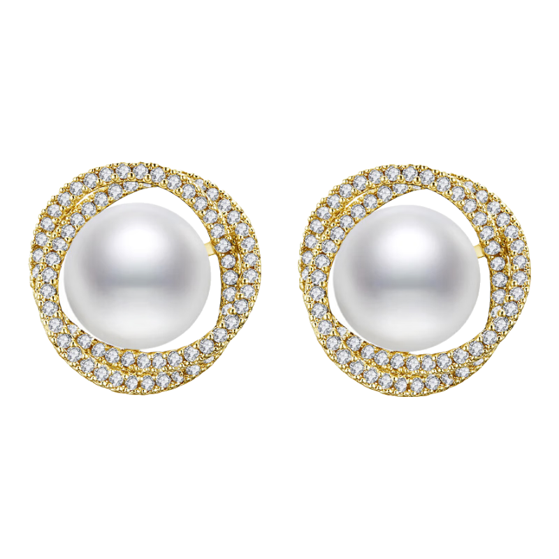 Jay氣質(zhì)珍珠耳釘新款法式耳環(huán)高級耳夾女無(wú)耳洞耳飾媽媽生日禮物 山茶花禮盒+耳釘(商家倉發(fā)貨)