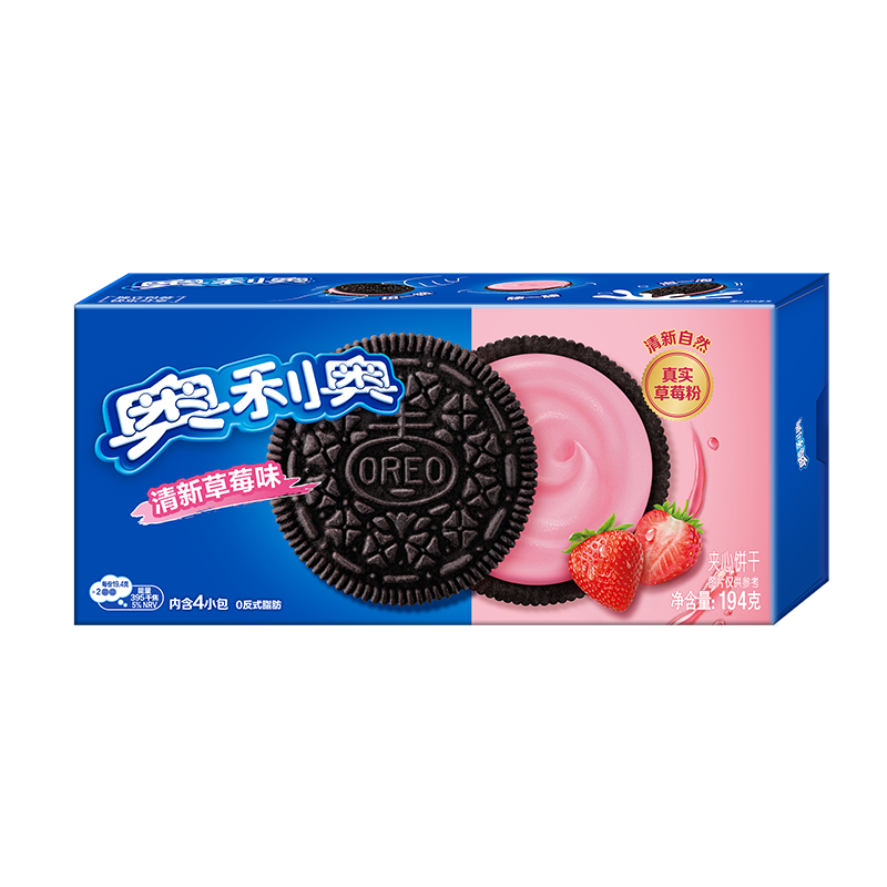 �����£�Oreo�����ı���������ʳ�칫����ʳ����С�� ���²�ݮζ194g 5.9Ԫ